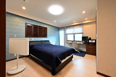 ベッドルーム　寝室　睡眠　個室　洋室　注文住宅　新築　家を建てる　白い床